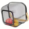 2 Pack Square Metal Mesh Fruit Basket, Portable Metal Picnic Baskets with Wood Handle, Mesh Storage Organizer Basket 5