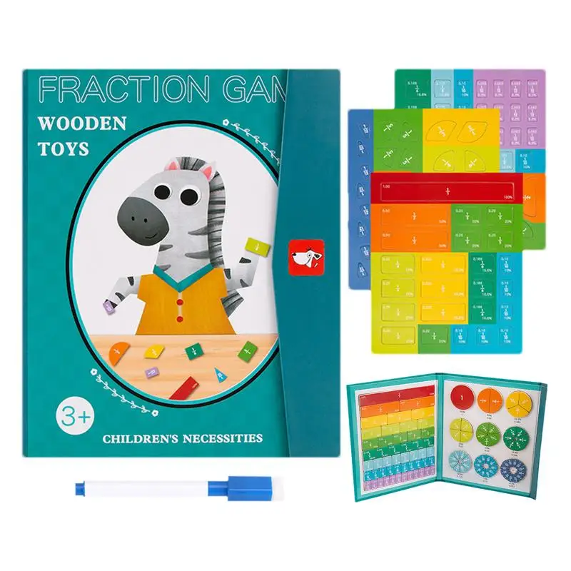 

Magnetic Fraction Tiles Arithmetic Learning For Kids Math Manipulator DIY Puzzles Montessori Toys For Kids Toys Accessories