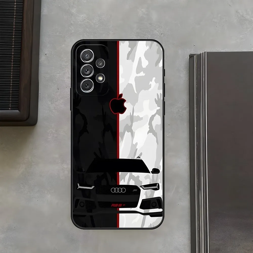 Sports Car Audi  Phone Case For Samsung S 23 22 21 20 plus ultra a 24 34 54 53 luxury Black shell Cover