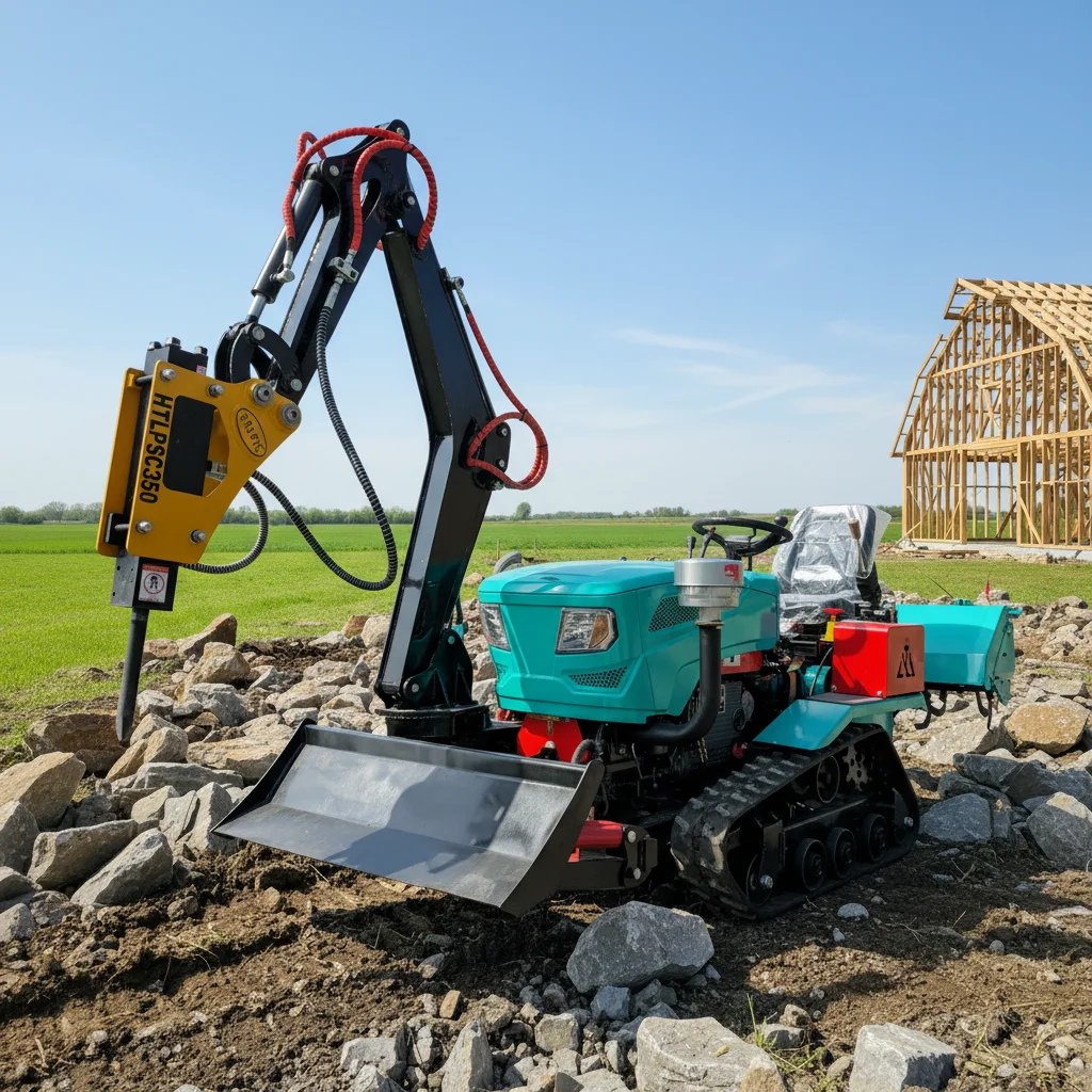 55 PS Mittelgroßer Multifunktionaler Raupenschlepper für die Landwirtschaft – Unterstützt Frontlader und Rotationsgrubber