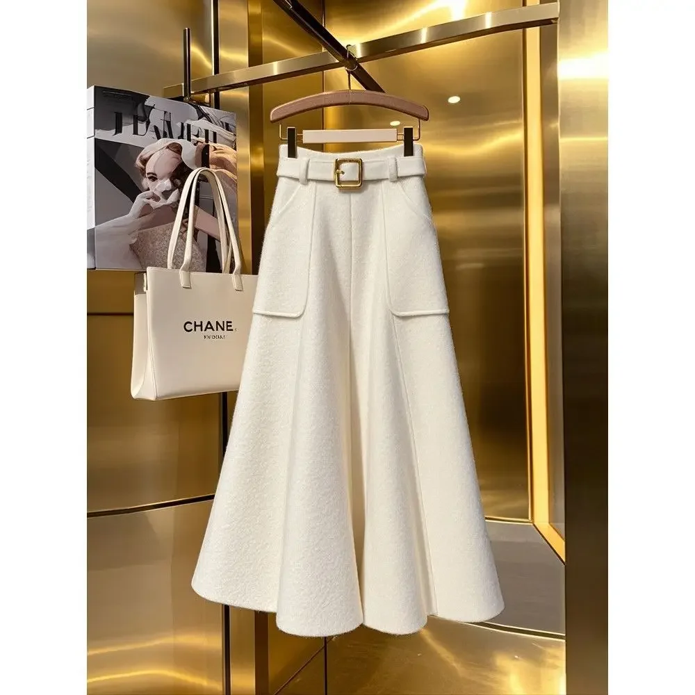 تنورة نسائية صغيرة أنيقة للتنحيف وصلت حديثًا لربيع الخريف تنورة موسمية على شكل حرف  ملابس مكتبية احترافية