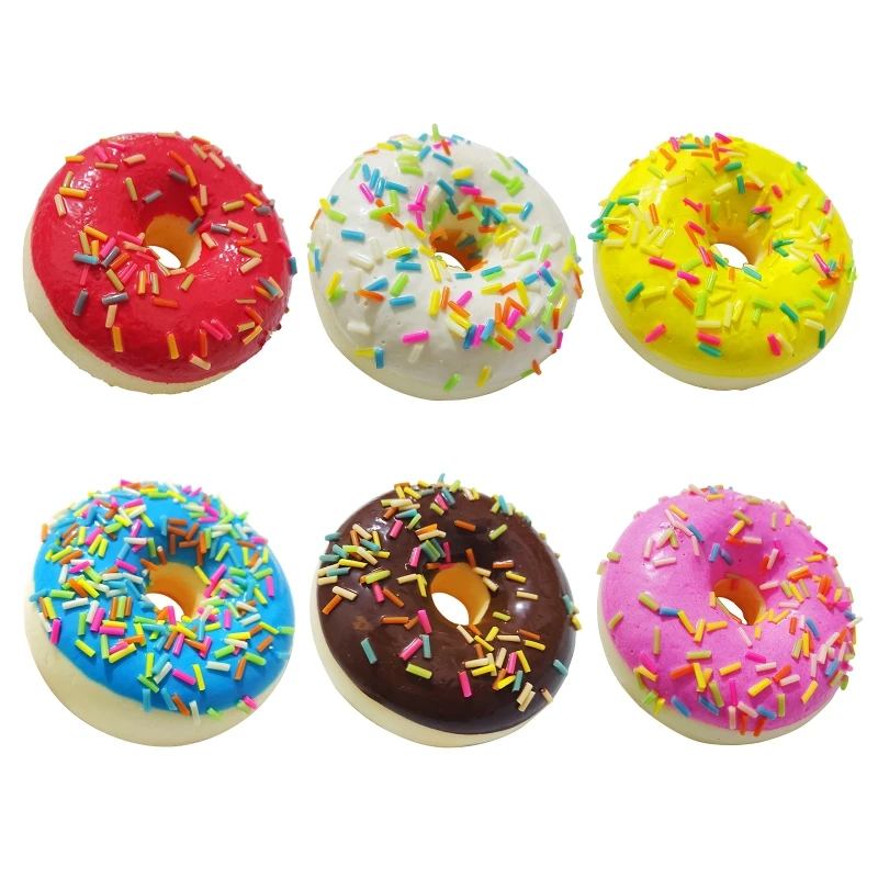 

Q0KB 6.2cm/2.4in Novelty Toy DIY Donut Cone Slow Rising Bread Antistress for Adult Kids Simulation Cake