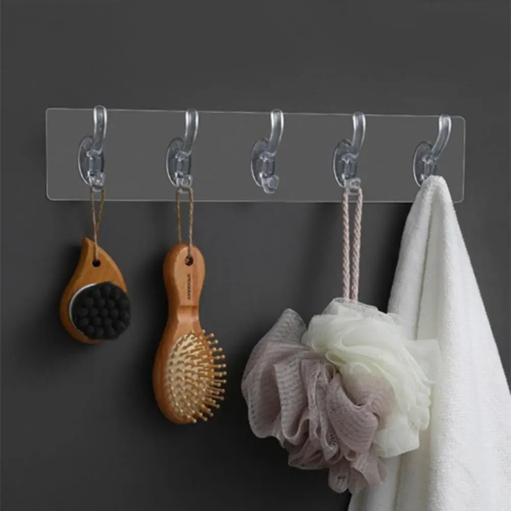 

Coat Rack Strong Space-saving Modern Multifunctional Stylish Sleek Space-saving Adhesive Coat Rack With Strong Hooks Storage