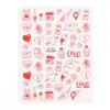 2pcs Valentine's Red Lips Nail Art Stickers Black White Lips Love Gift Nail Gel UV Stickers Cartoon 3D DIY Nail Art Decorations 4