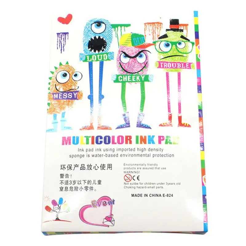 24 Colors Stamp Pad Color Washable Finger Stamp Children Finger Painting Ink Pad Safe Craft Ink For Card Supplies