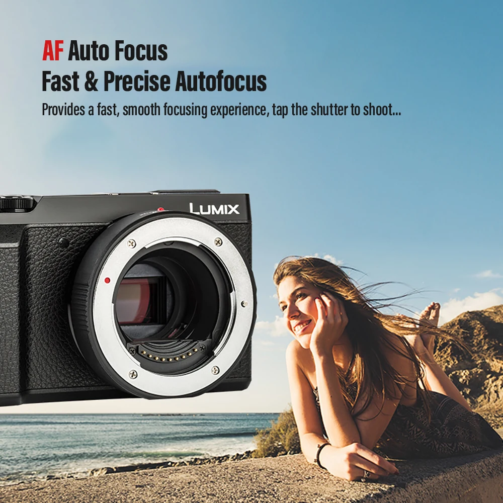 VILTROX JY-43F Auto Focus 4/3 Lens to Micro M4/3 Camera Adapter Mount for Olympus PL8 E-M5 E-PM1 E-M10 III Panasonic GH6 GH5 GF8