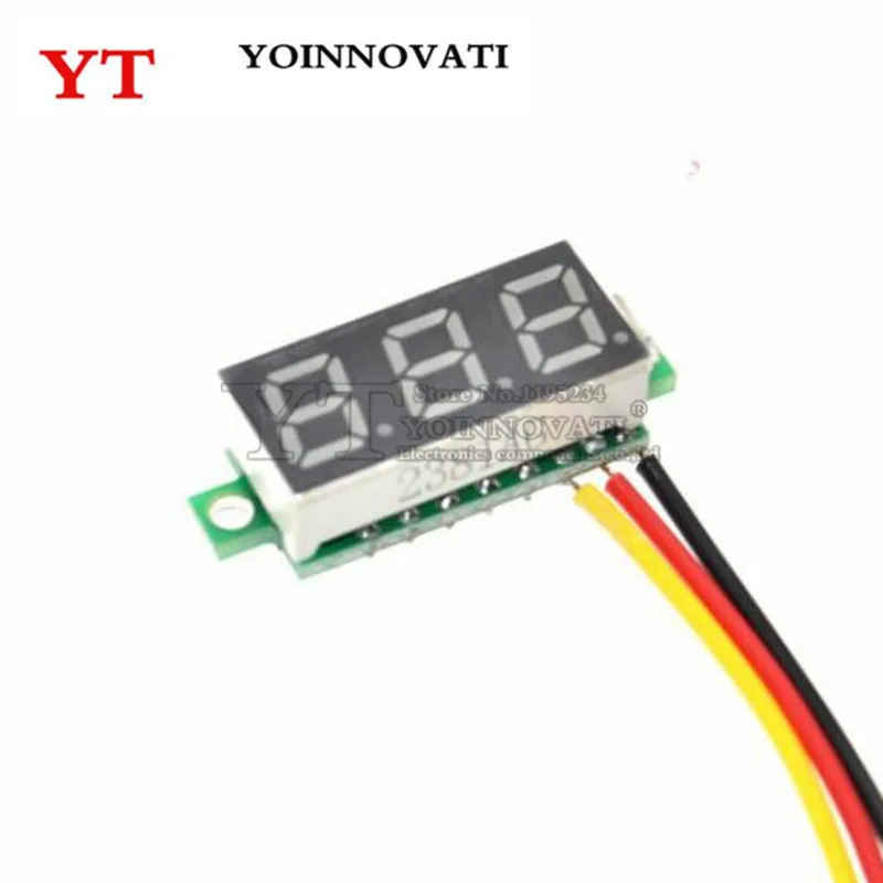 0.28 inch Digital LED Mini Display Module DC 0-100V Voltmeter Voltage Tester LED Panel Meter 0.28" 7 Segment LED Display Board