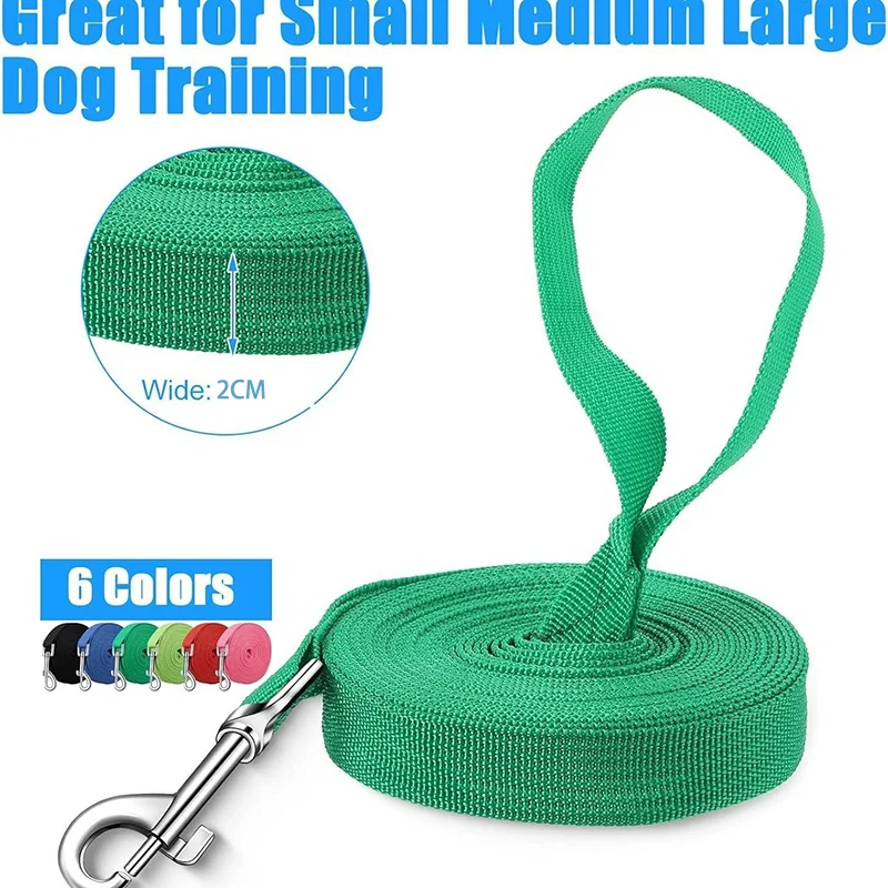 Deluxe Multicolor Nylon Pet Training Leash - Durable & Fashionable with Sturdy Buckle, Available in Multiple Sizes