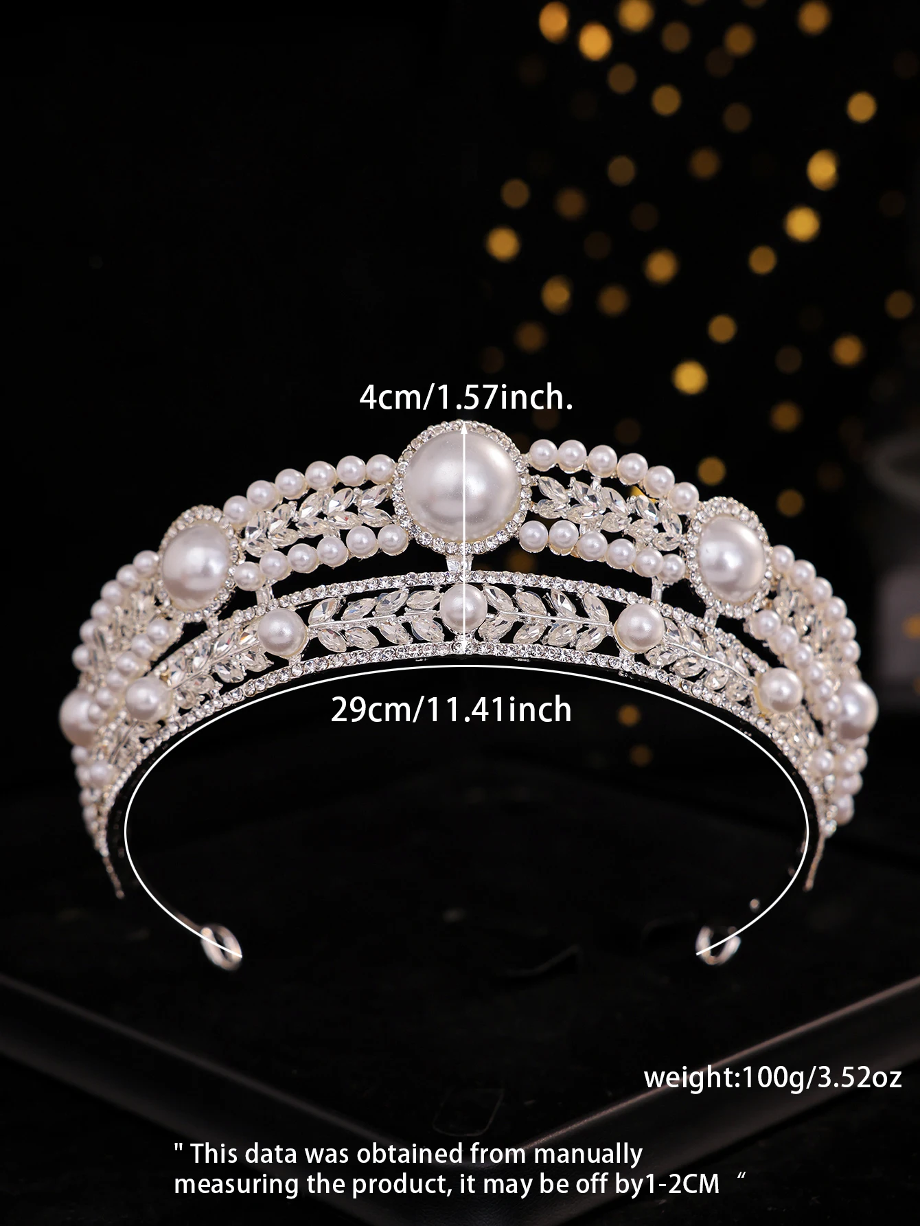 Tiaras y coronas negras Vintage barrocas de Color dorado y plateado,  diademas de princesa de cristal con perlas, accesorios para el cabello de  boda para novia y mujer - AliExpress, image size:1340x1785