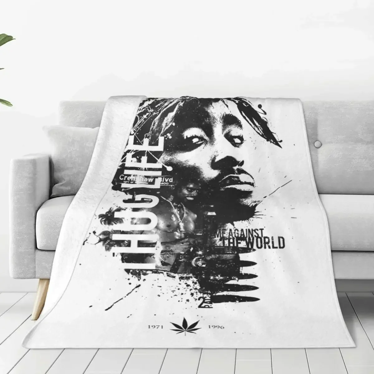 Tupac Album Cover Blanket – Super Soft Flannel Throw 50x60 Inches, Music Lover Gift For Fans, Shakur Inspired Bedding Or Decor - View #8