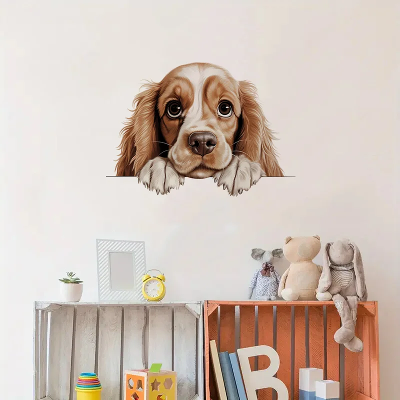 90931# American Cocker Spaniel Dog Self-Adhesive Toilet Stickers,Wall Decal Removable, Vinyl Car Sticker for Bathroom Decor