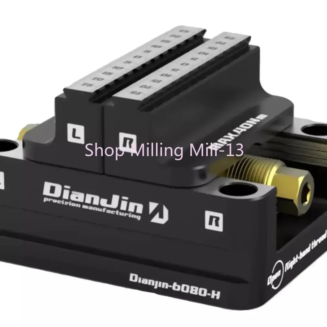 4-5 Axis Fixture Self-centering Vise Positive Paired Zero Point Quick Change Four Axis L-block Bridge Board DJ-6080H D52