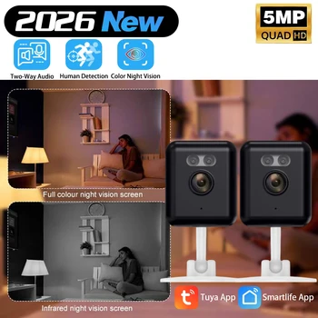 Best-Selling Tuya Smart Life Home WiFi Mini Compact Camera Outdoor Wireless Security CCTV Network IP Camera 5MP Human Detection 1