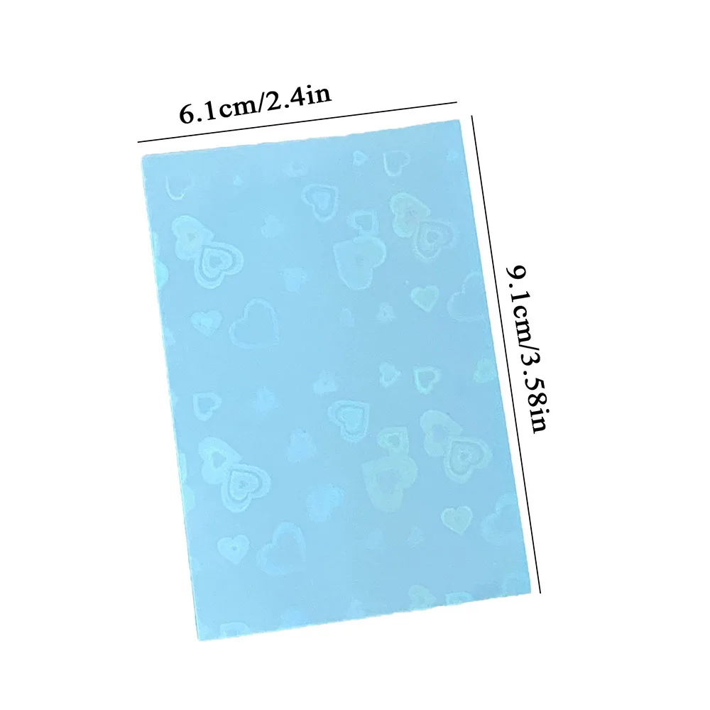 50pcs/pack Glittery Love Heart InsToploader Card Photocard Holder Idol Photo Sleeves Cards Protective Storage Case Card Film 6