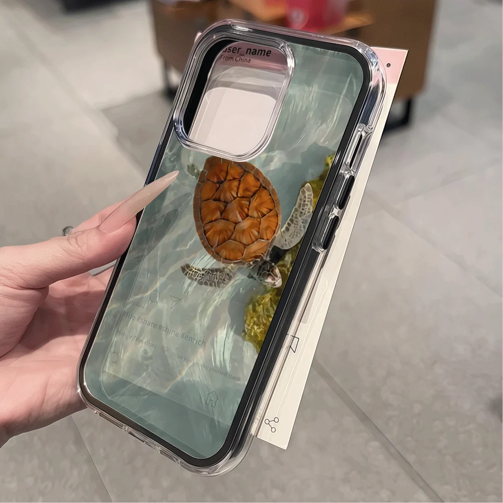 Summer Sea Turtle Airbag Design Clear Phone Case
