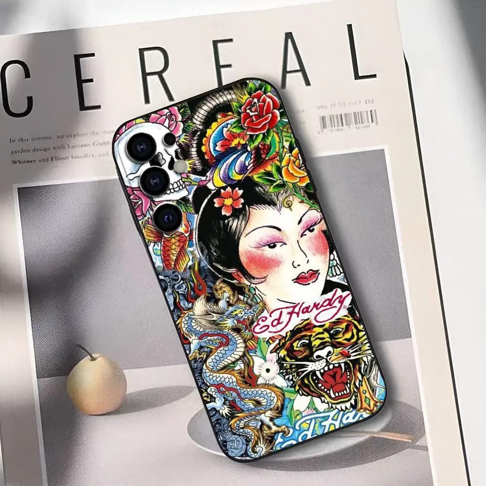 Stylish Ed Hardy Silicone Soft Phone Case