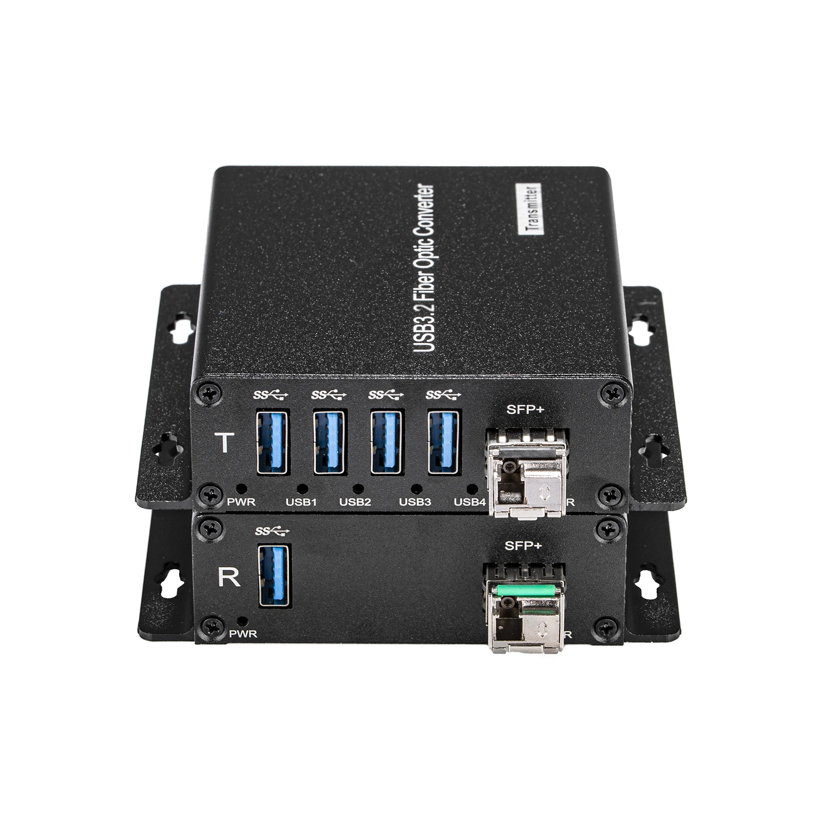 4 ports USB 3.2 fiber optic converter,single fiber single mode USB Fiber Optic Converter