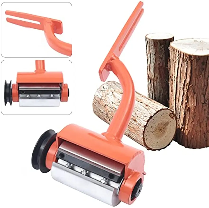 Chainsaw Log Peeling Machine Attachment, 5 Orange Log Peeler Log Debarking Tool for Debarking Attachment Timber Peeler