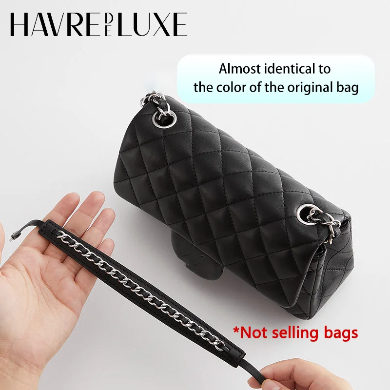Cinghia di Ricambio in Vera Pelle Bovina per Manico Corto Borsa, Accessori Fai-da-te per Modifica Borsa Classica Flap CF - immagine 3