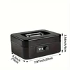 Cash Box Secure Steel Money Box with Combination Lock - Durable Portable Money Box with Removable Coin Tray Money Bank 6