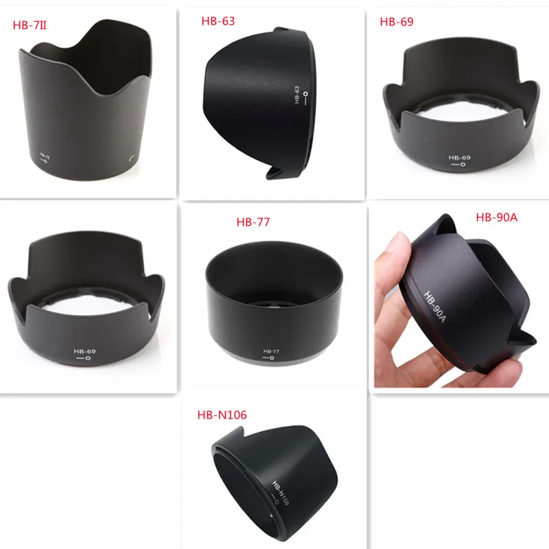 1piece HB-90A HB-77 HB-69 HB-63 HB-7II HB-N106 camera Lens Hood for nikon lens |
