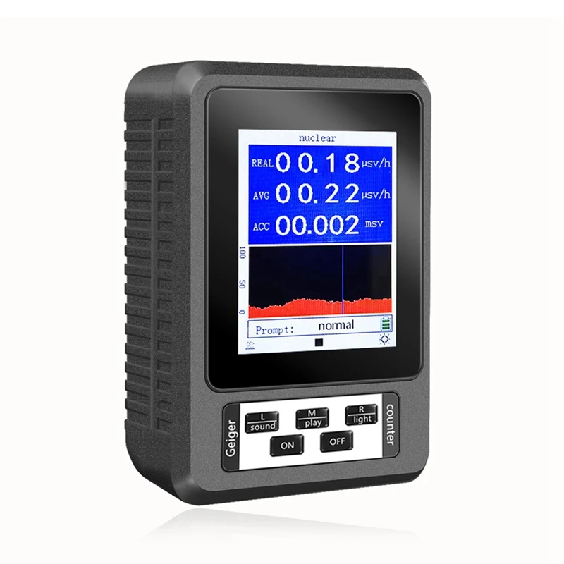 2 Piece Nuclear Radiation Detector Geiger Counter Personal BR-9B XR-1 Beta Gamma Black