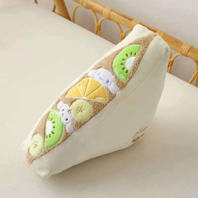 Sanrio Sandwich Shape Plush Pillow Kuromi My Melody Cinnamoroll Fruits Sandwich Cartoon Bolster Toys Home Decor Birthday Gift plush toys