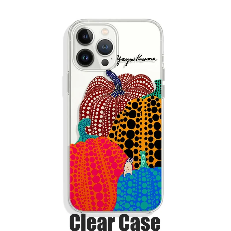 Colorful Line Pumpkin Polka Dot Matte Phone Case - Transparent Edition