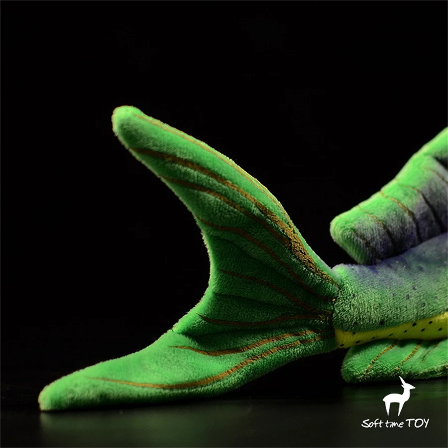 Dolphinfish High Fidelity Anime Cute Arayo Plushie Mahi mahi Plush Toys Lifelike Animals Simulation Stuffed Doll Kawai Toy Gifts 6