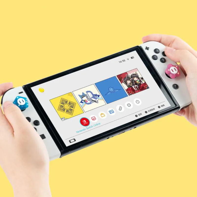 귀여운 블링 꽃 실리콘 소프트 엄지 스틱 그립 캡 조이스틱 커버 스위치 2/NS Oled/Lite Joy-con 반짝이 썸 스틱 케이스