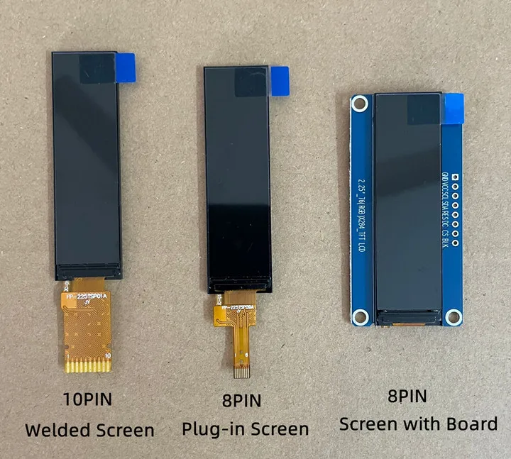 2.25 inch 8PIN/10PIN SPI TFT LCD Screen Module Strip Screen ST7789 Drive IC 76*284