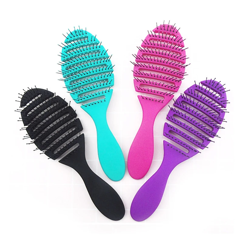Relaxing Elastic Massage Comb Portable Hair Brush Massage Brush Brushes Head Combs Scalp Hollow Massage Brush Anti-Static