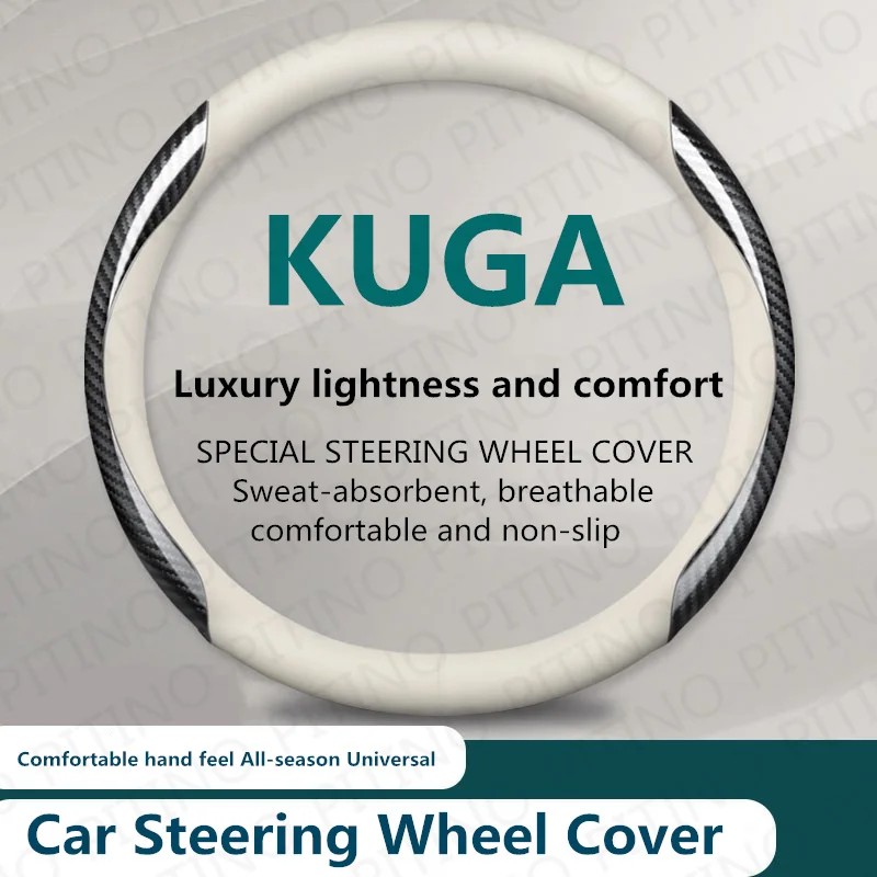 

Car Steering Wheel Cover For Ford Kuga Anti Slip Wear-resistant Sweat Absorbing 37-38cm Interior Steering Cover Auto Accessories