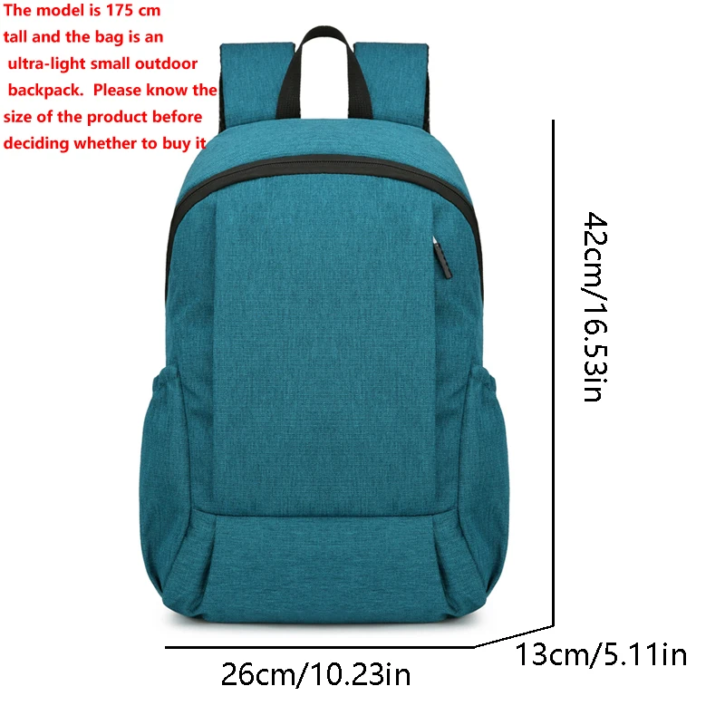 Compact Solid-Color Backpack for Outdoor Adventures and Everyday Use