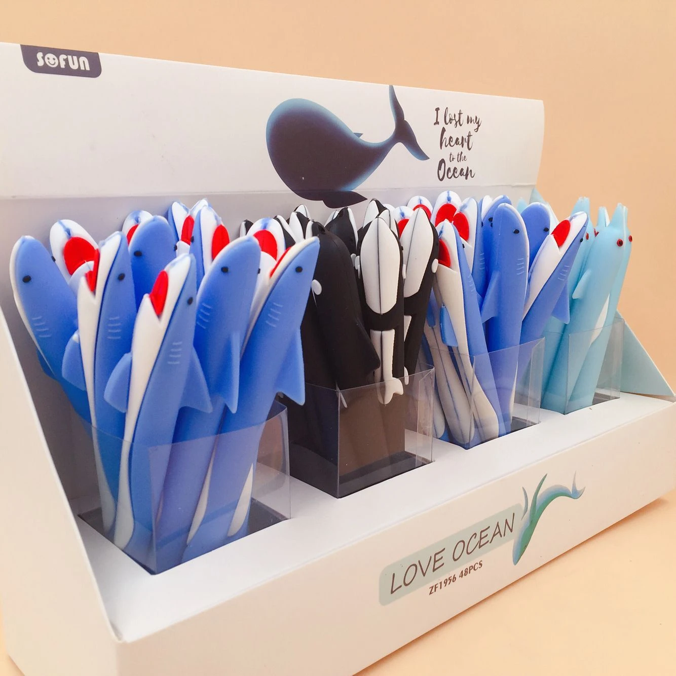 3 Pcs Fish Shark Soft Silicone Cute Stationery Gel Pen Creative Sweet pretty lovely 2