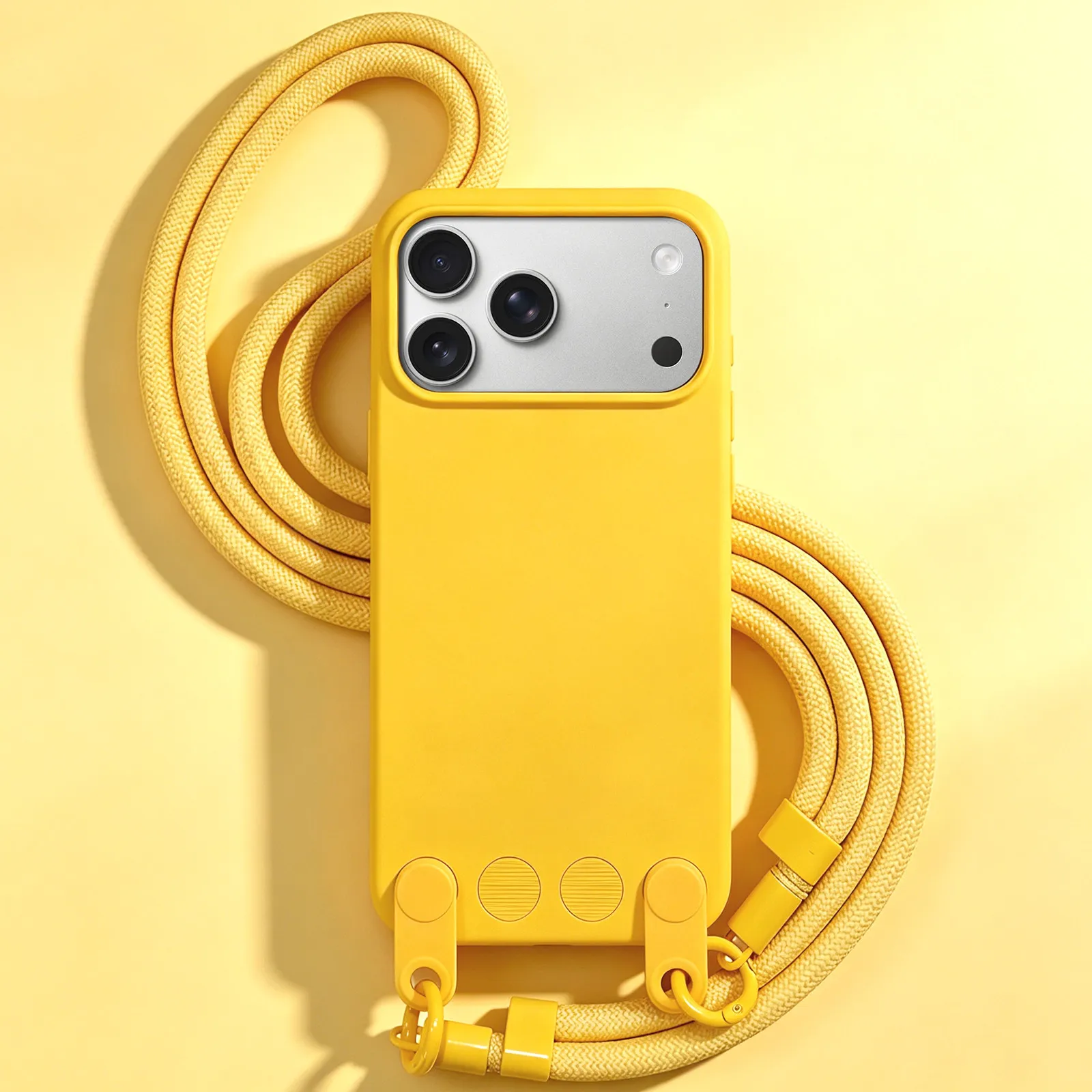 Elegant Crossbody Long Lanyard Phone Case with Skin-Touch Anti-Fall Liquid PC Cover