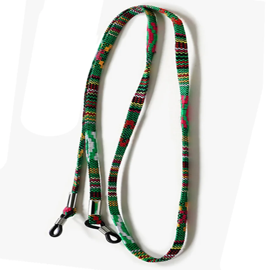 Fashion Colorful Sunglasses Glasses Rope National Wind Hanging Neck Cloth Eyeglass Chain Lanyards Available in Multiple Colors
