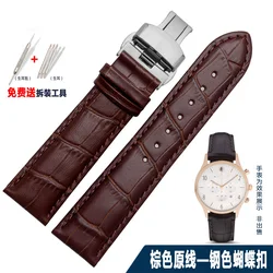 Premium Genuine Leather Watch Strap - Cowhide Band for Men and Women, Available in Multiple Sizes (Brown - silver B)