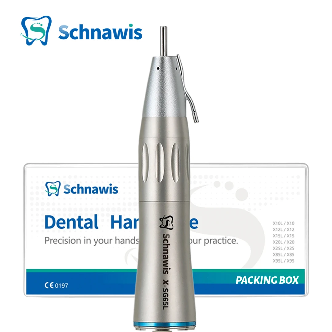 

Schnawis SG65L Dental 1:1 Straight Handpiece Fiber Optic External Irrigation Dental Implant Surgical Dentistry Blue Ring