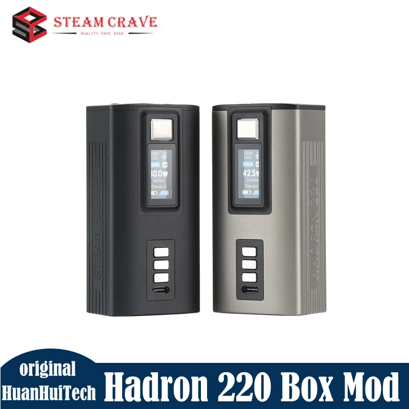 

Original Steam Crave Hadron 220 Mod 220W With Yihi SX490 Chipset Box Mod Fit 21700 Battery 25/35mm Tank E-Cigarette Vaporizer