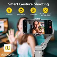 AOCHUAN Smart X2 Smartphone 3 Axis Gimbal Stabilizer For IPhone And Android Phone With built-in extension pole and LED display - Image 3