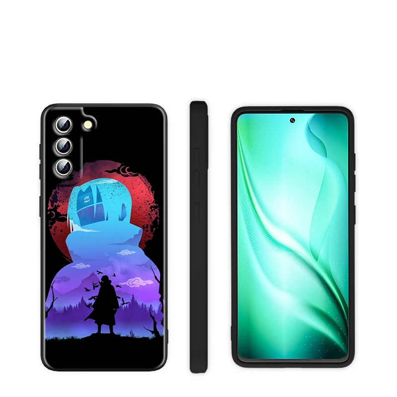 Naruto Sáng Tạo Vẽ Tay Dành Cho Samsung Galaxy Samsung Galaxy S22 S21 S20 FE Cực Pro Lite S10 5G S10E S9 S8 plus Chống Sốc Dẻo Màu Đen Ốp Lưng Điện Thoại cute samsung phone case Cases For Samsung