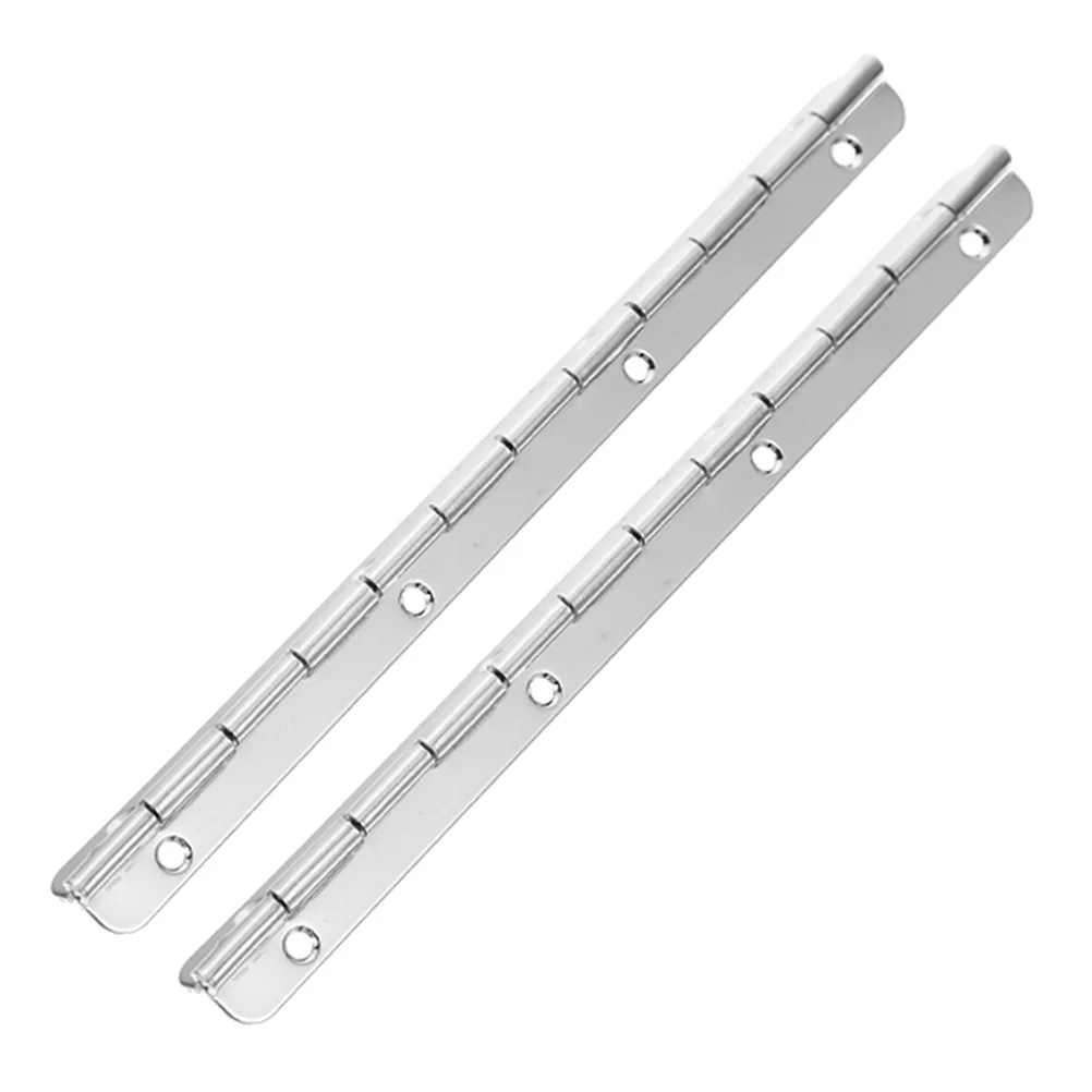 Stainless Steel Cabinet Hinges 2 Pcs for Crafts Heavy Duty Piano Cabinet Box Long Window