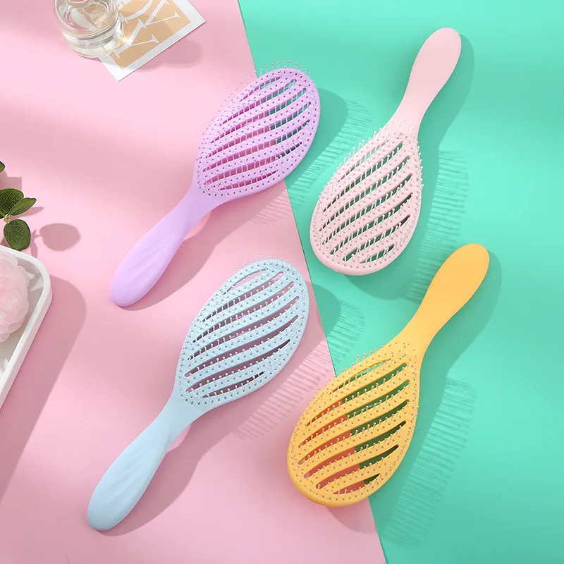 Hollow Out Hair Brush Scalp Massage Combs Hair Styling Detangler Fast Blow Drying Detangling