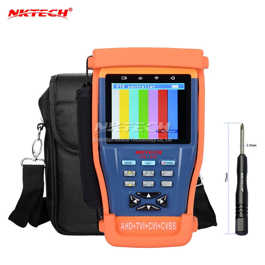 

NKTECH камера видеонаблюдения, тестер, 4 в 1, видеомонитор для аналоговых камер, AHD, TVI, CVI, CVBS, аккумулятор 3000 мАч