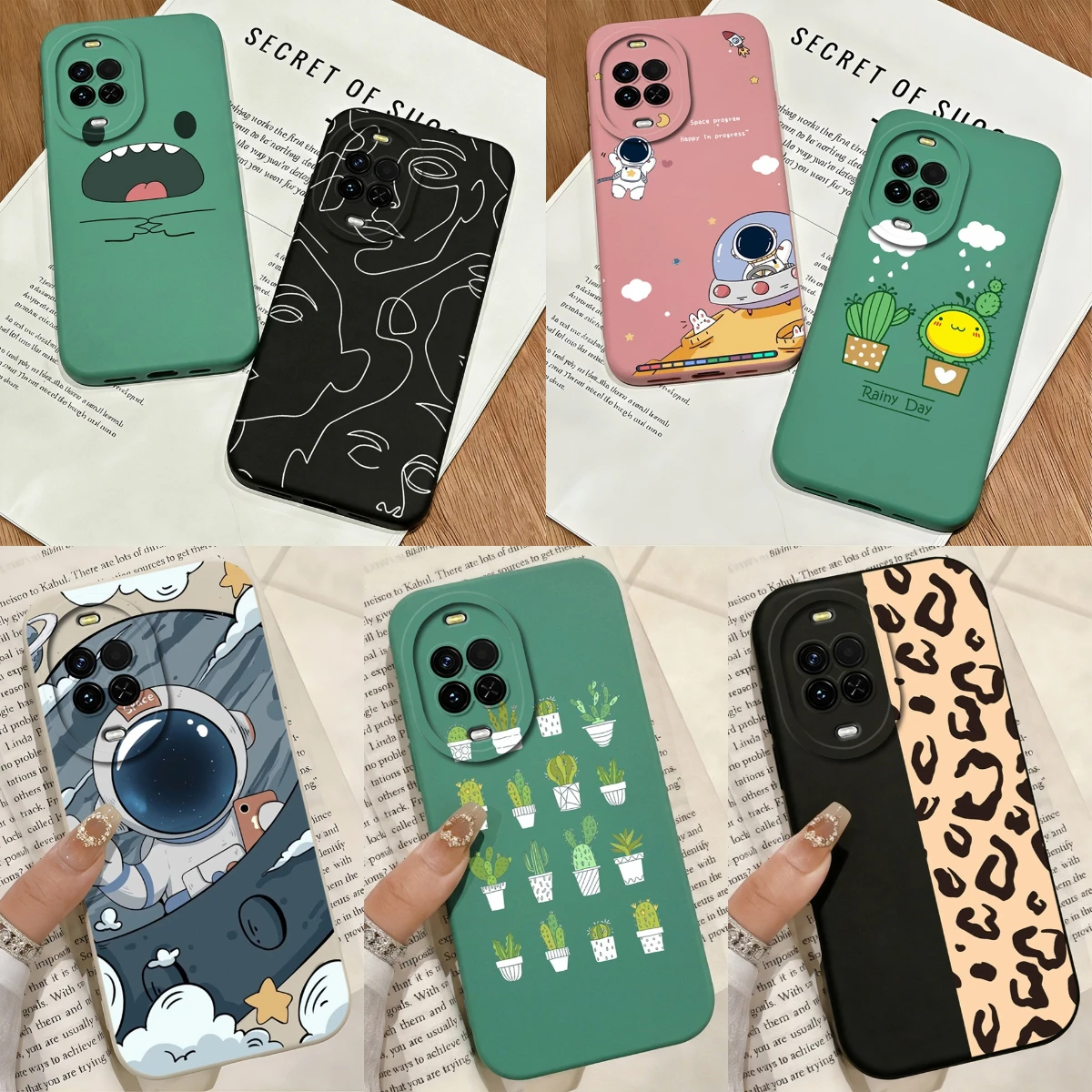 Cute Astronaut Soft Liquid Silicone Anti-Drop Phone Case - Smooth Protective Cover