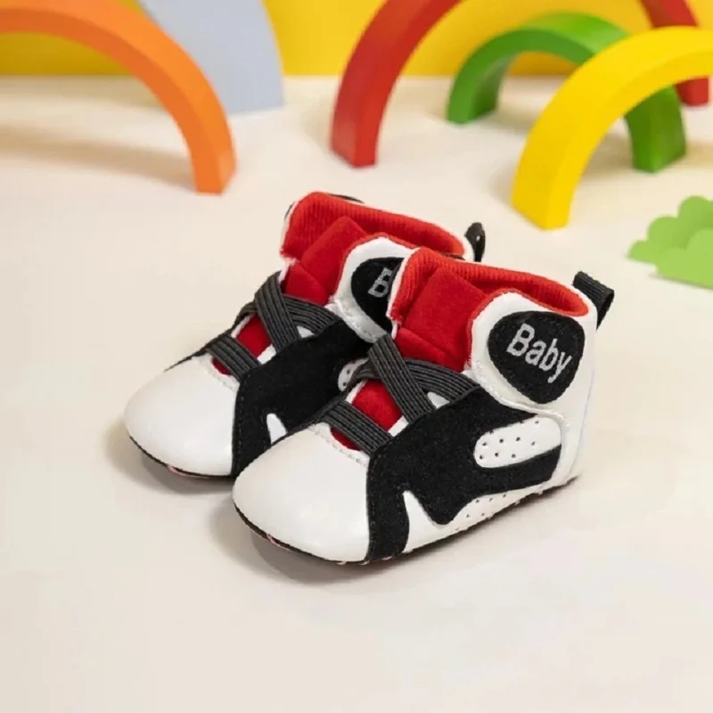Baby Basketball Shoes 3 Colors High Top Casual Sneakers Soft Sole Anti-slip Infant First Toddler