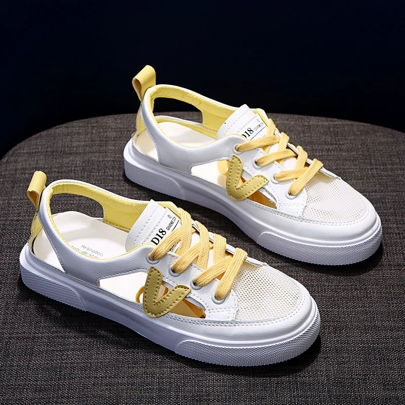 Women's Vulcanized Shoes New Luxury Designer Lace Up Sandals Outdoor Comfortable Casual Shoes Breathable Casual Mesh Shoes