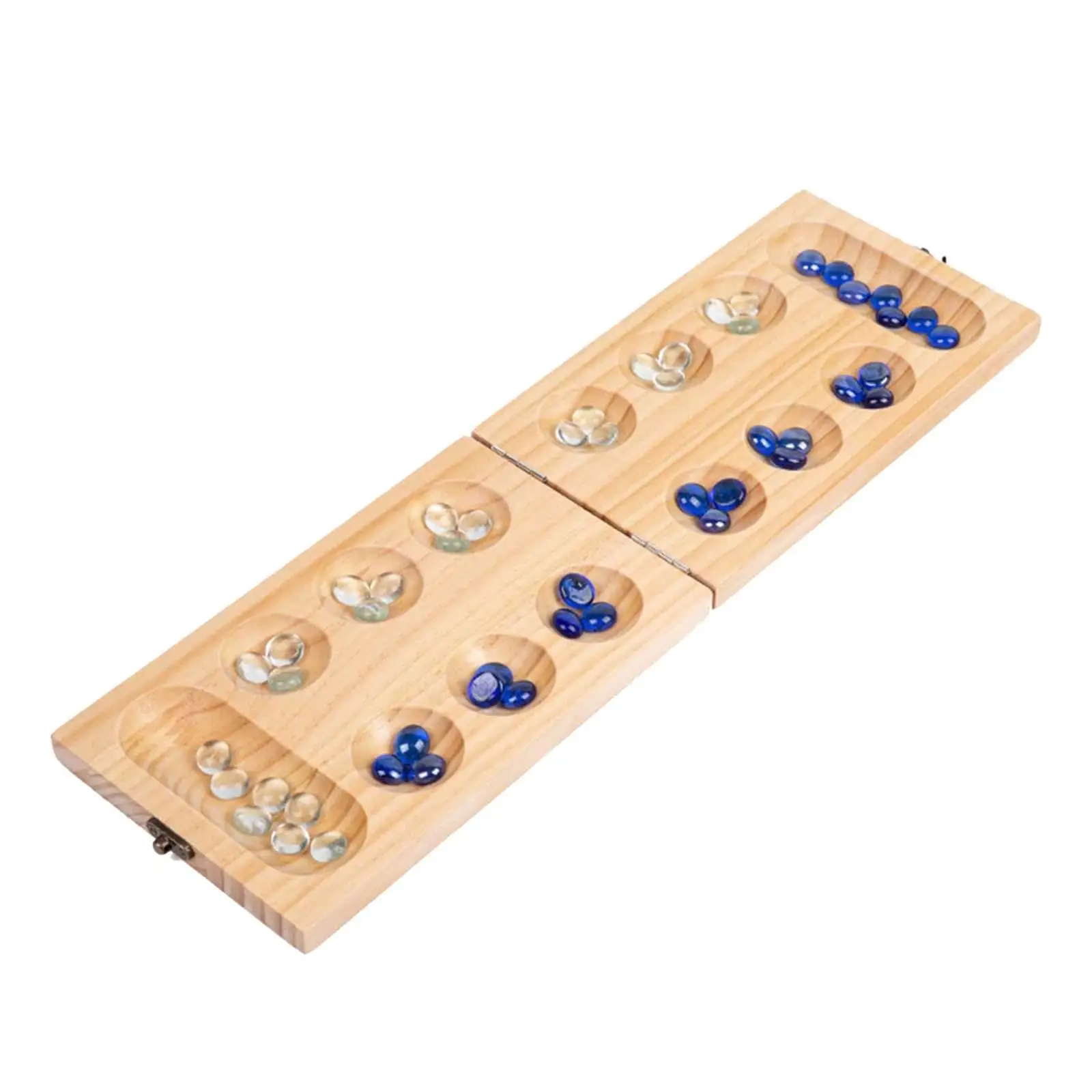 Wood Mancala Board Game Ages 7+ Children Family Games for Travel Party 3