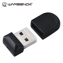 WANSENDA Ultra-Compact Waterproof USB Flash Drive - High-Capacity Memory Stick - 4GB (Black)